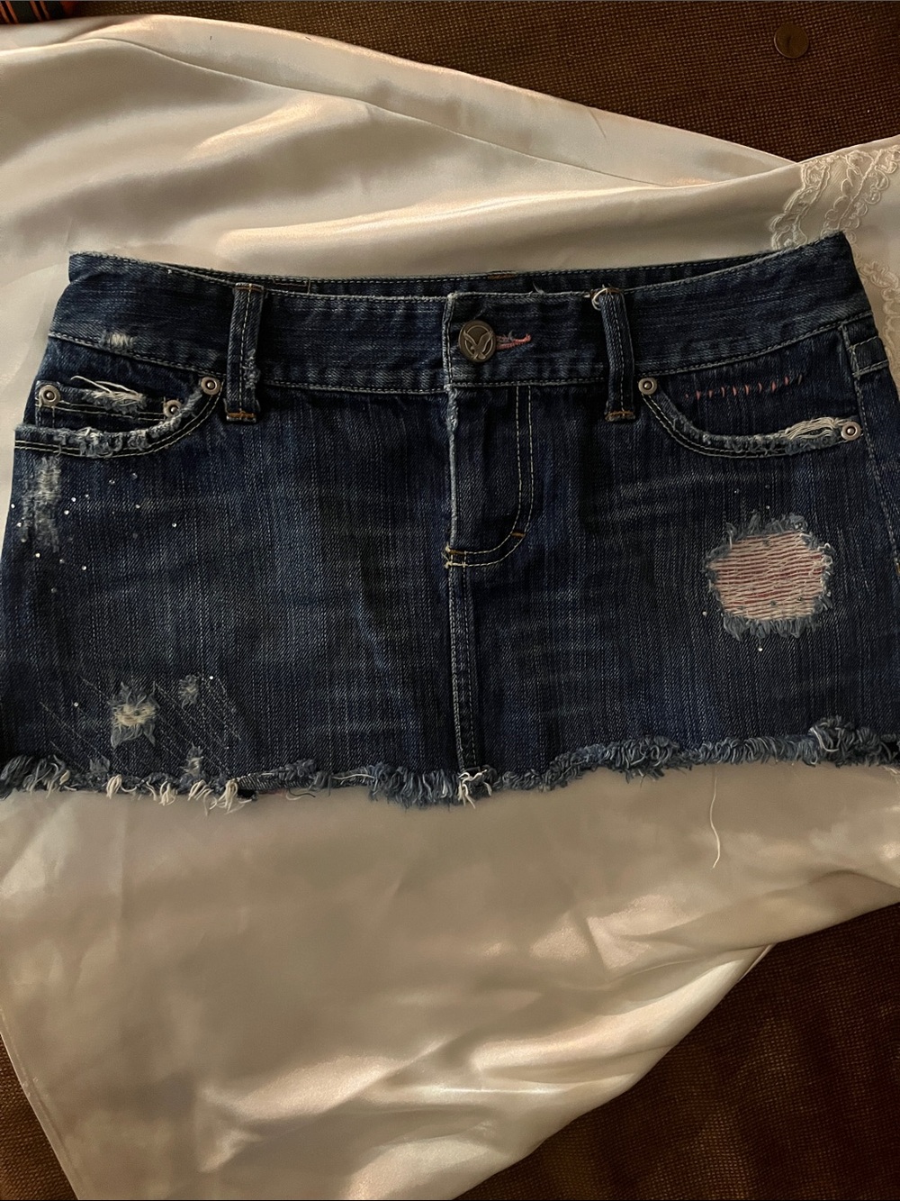 American Eagle Outfitters Micro Mini Skirt with rhinestone embellishments sz 4